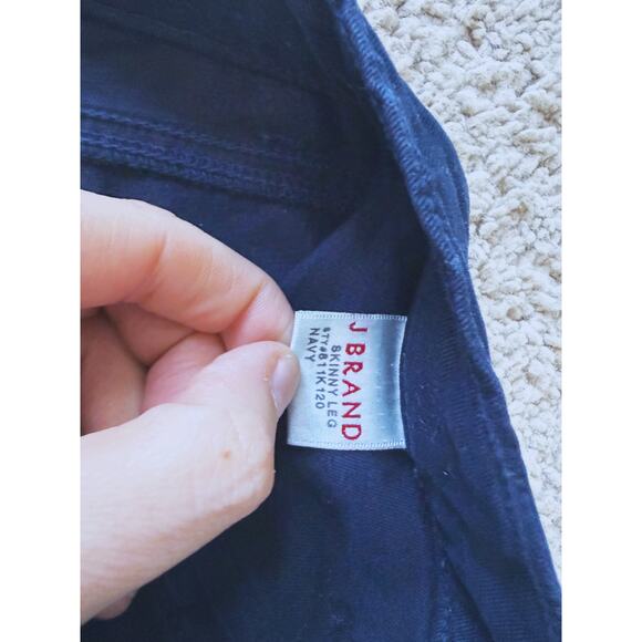 J Brand Blue Skinny Leg Pants 27 Navy Blue Twill Casual Capsule Timeless Fall - Picture 9 of 10